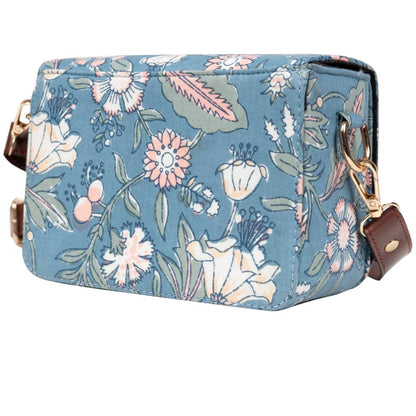 Spring Morning Blockprinted Rectangle Cross Body Bags