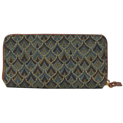 Olive Mist Blockprinted Wallet