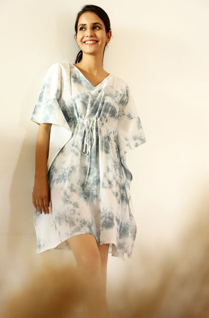 Gentle Horse Tie Dye Short Kaftan Dress