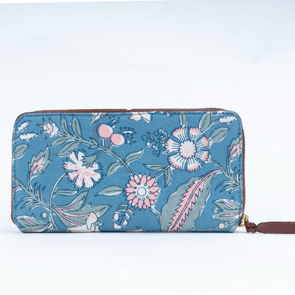 Floral Fantasy Blockprinted Wallet