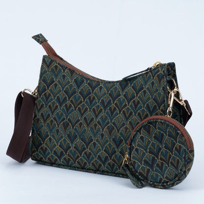 Olive Mist Blockprinted Cross Body Bags