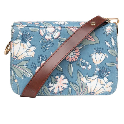 Spring Morning Blockprinted Rectangle Cross Body Bags