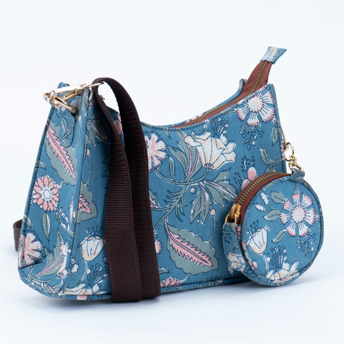 Spring Morning Blockprinted Cross Body Bags