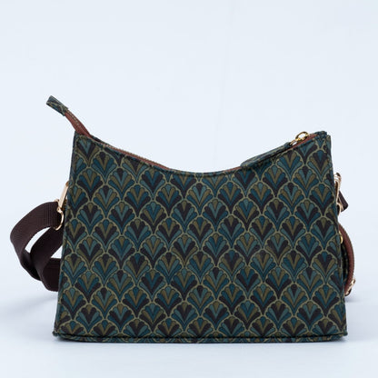 Olive Mist Blockprinted Cross Body Bags