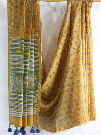 Passion Fruit - Chanderi Saree