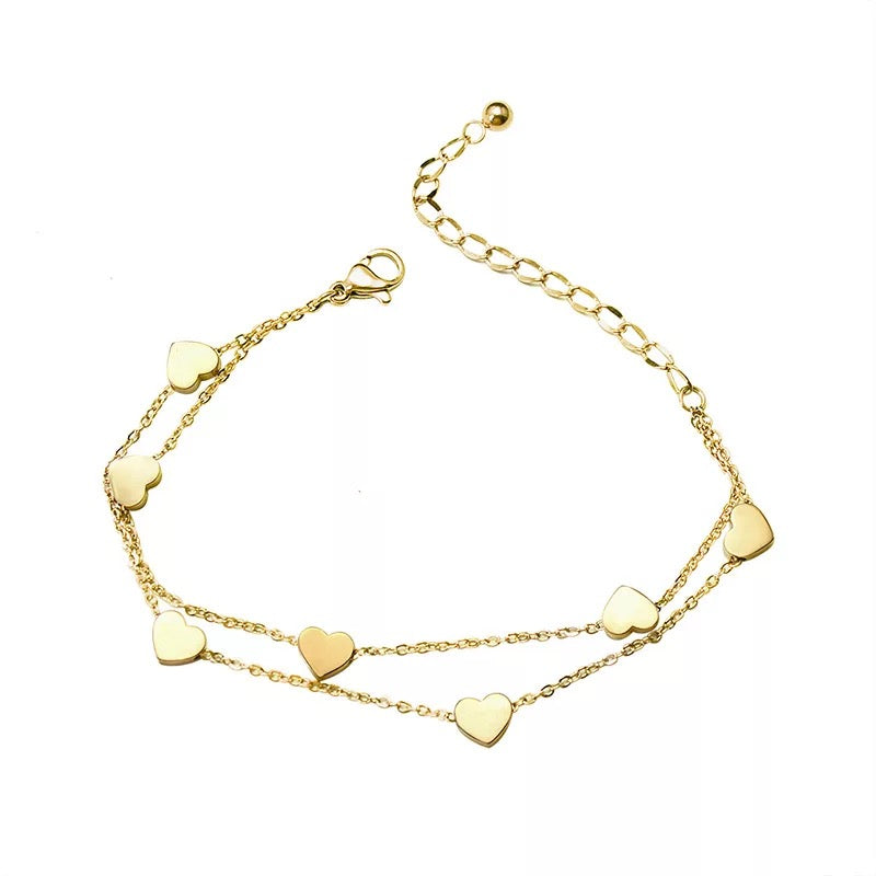 Golden Hearts Bracelet