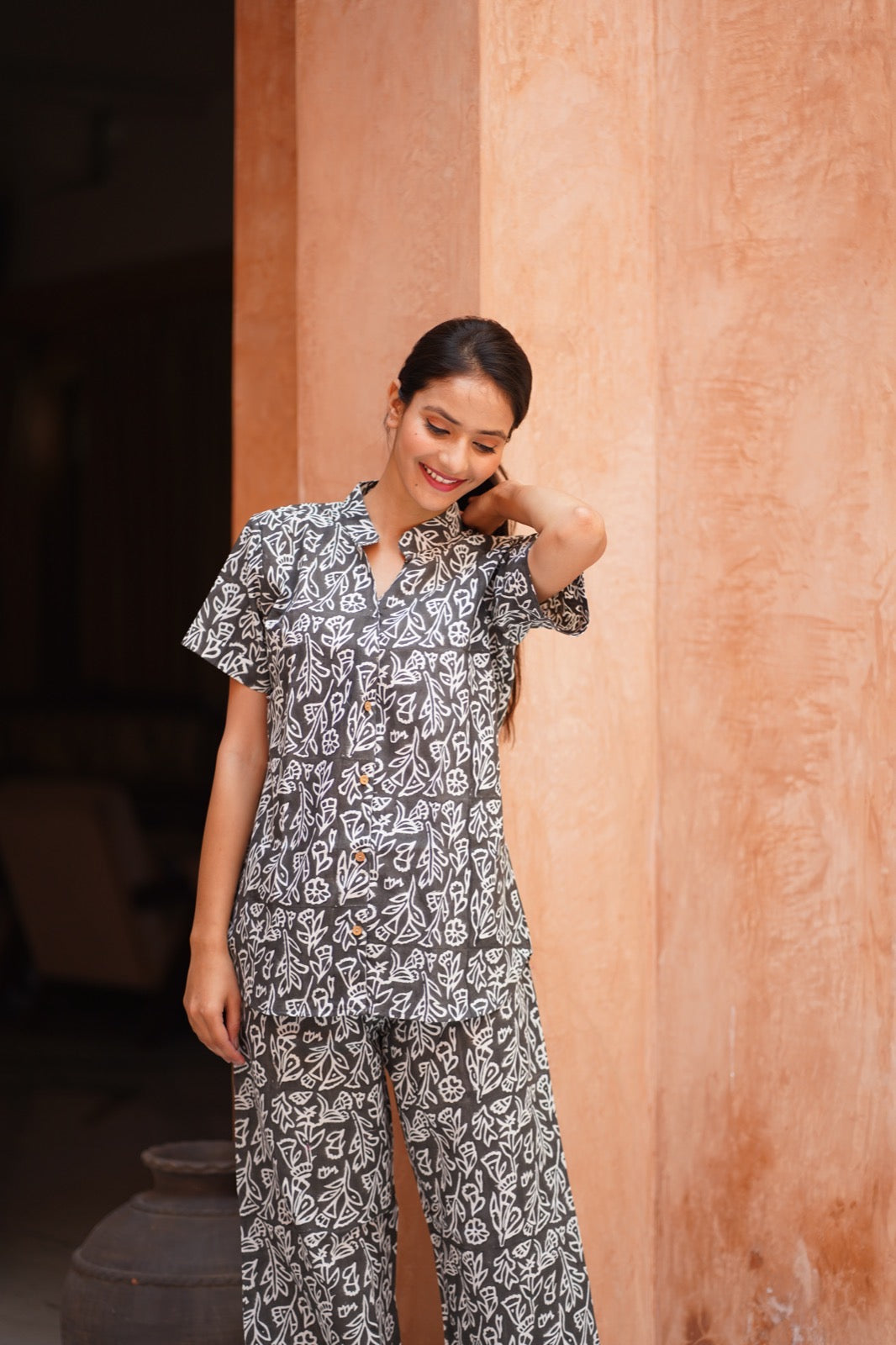 Paro Hand Block Cotton Nightwear