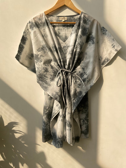 Gentle Horse Tie Dye Short Kaftan Dress