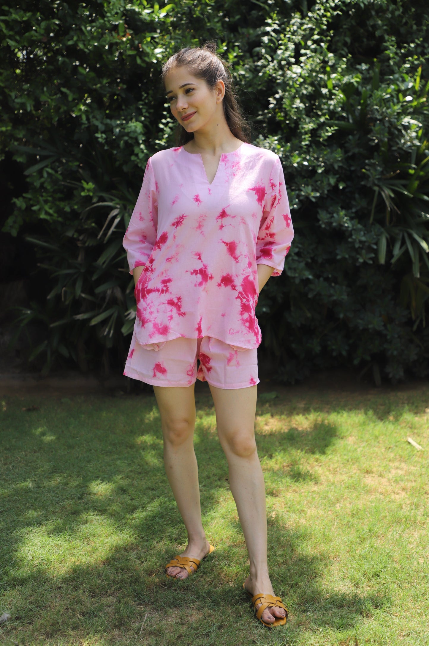 Azalea Tie Dye Kurta Shorts Set