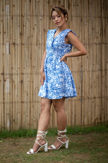 Seaside Hibiscus Serenity Mini Dress