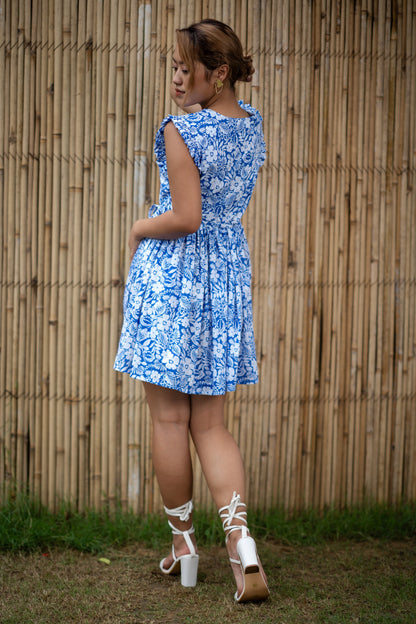 Seaside Hibiscus Serenity Mini Dress