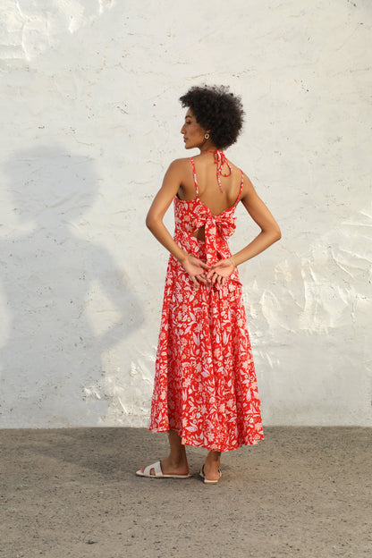 Red Temptation Maxi Dress