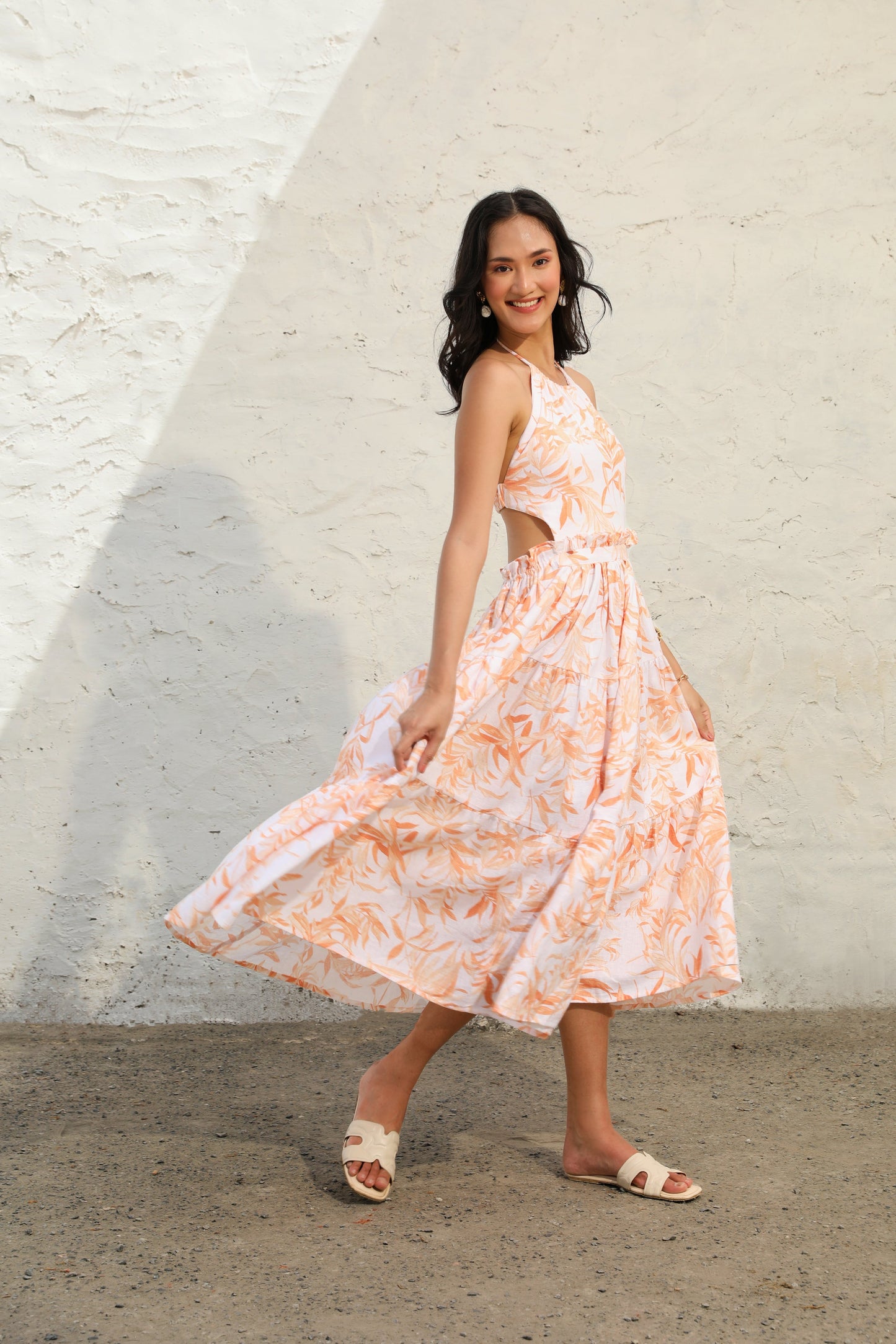 Orange Halterneck Dress