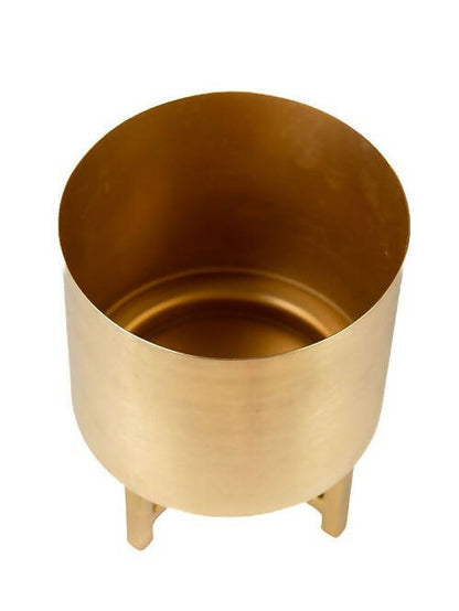 Planter Gold with Gold Stand