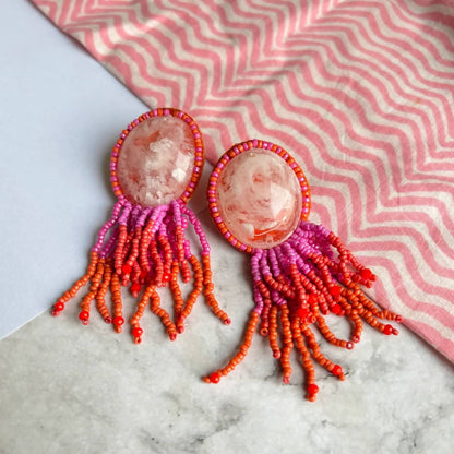 Burst Beaded Earrings