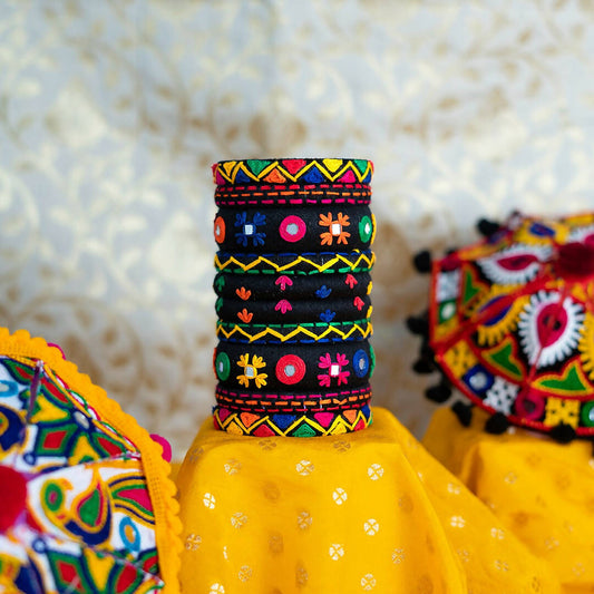 Sadhana Thread Embroidered Bangle Set