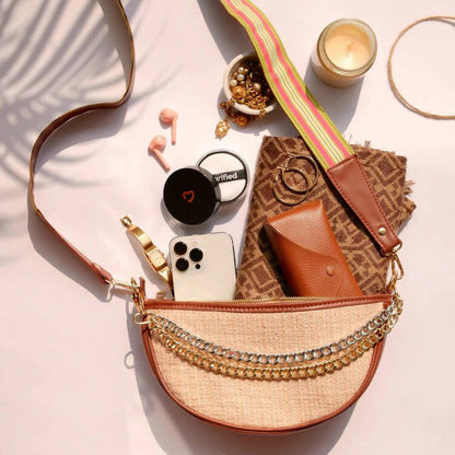 Nude Wayfarer Saddle Bag