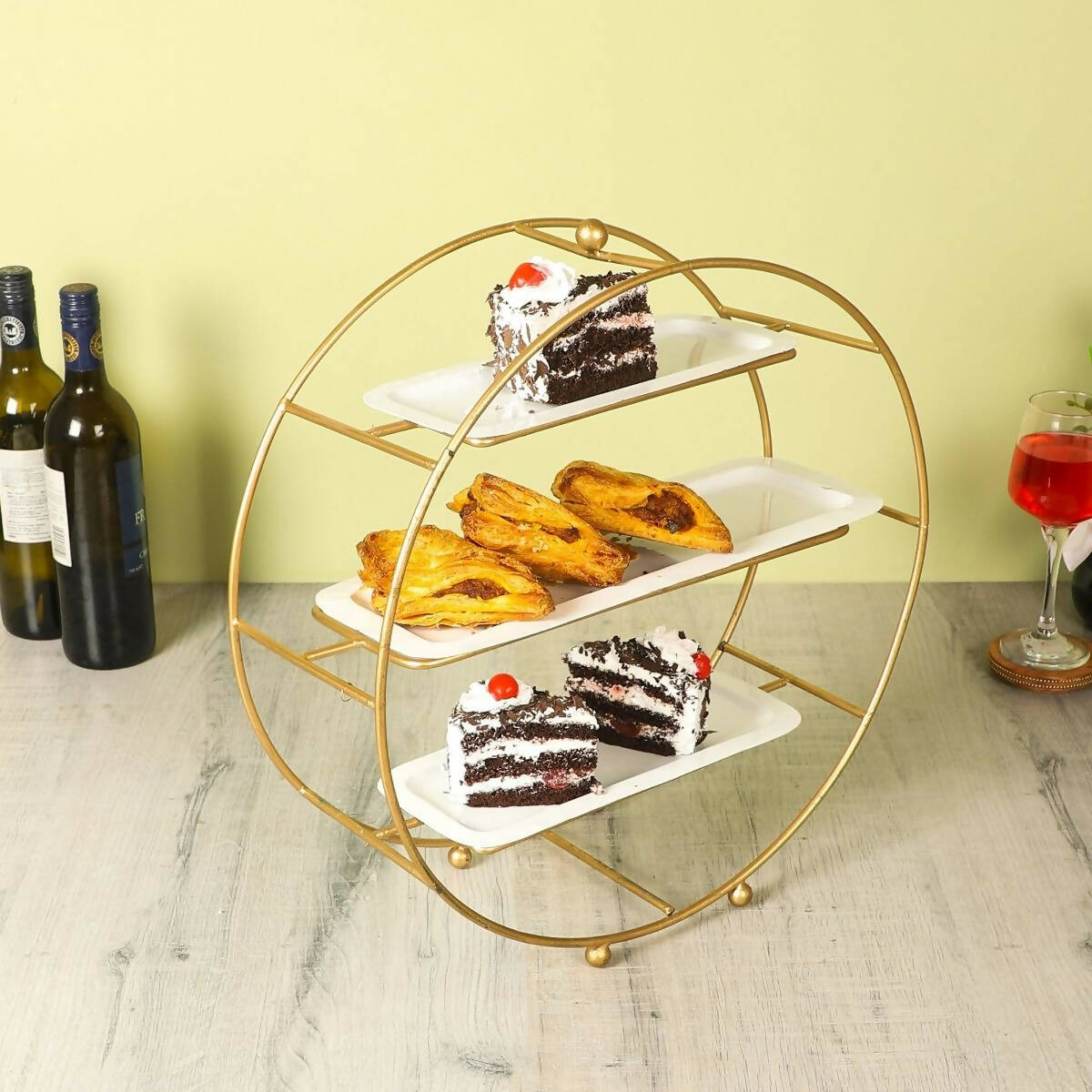 Three Tier Metal Buffet Platter