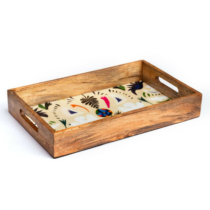 Tray Wooden - Nordic Bloom Beige