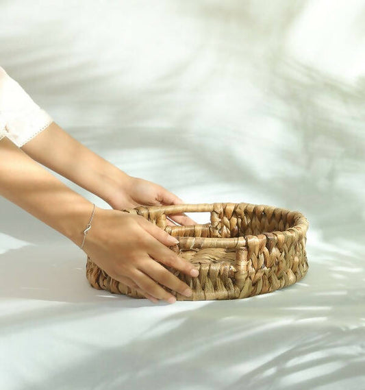 Water Hyacinth Round Tray