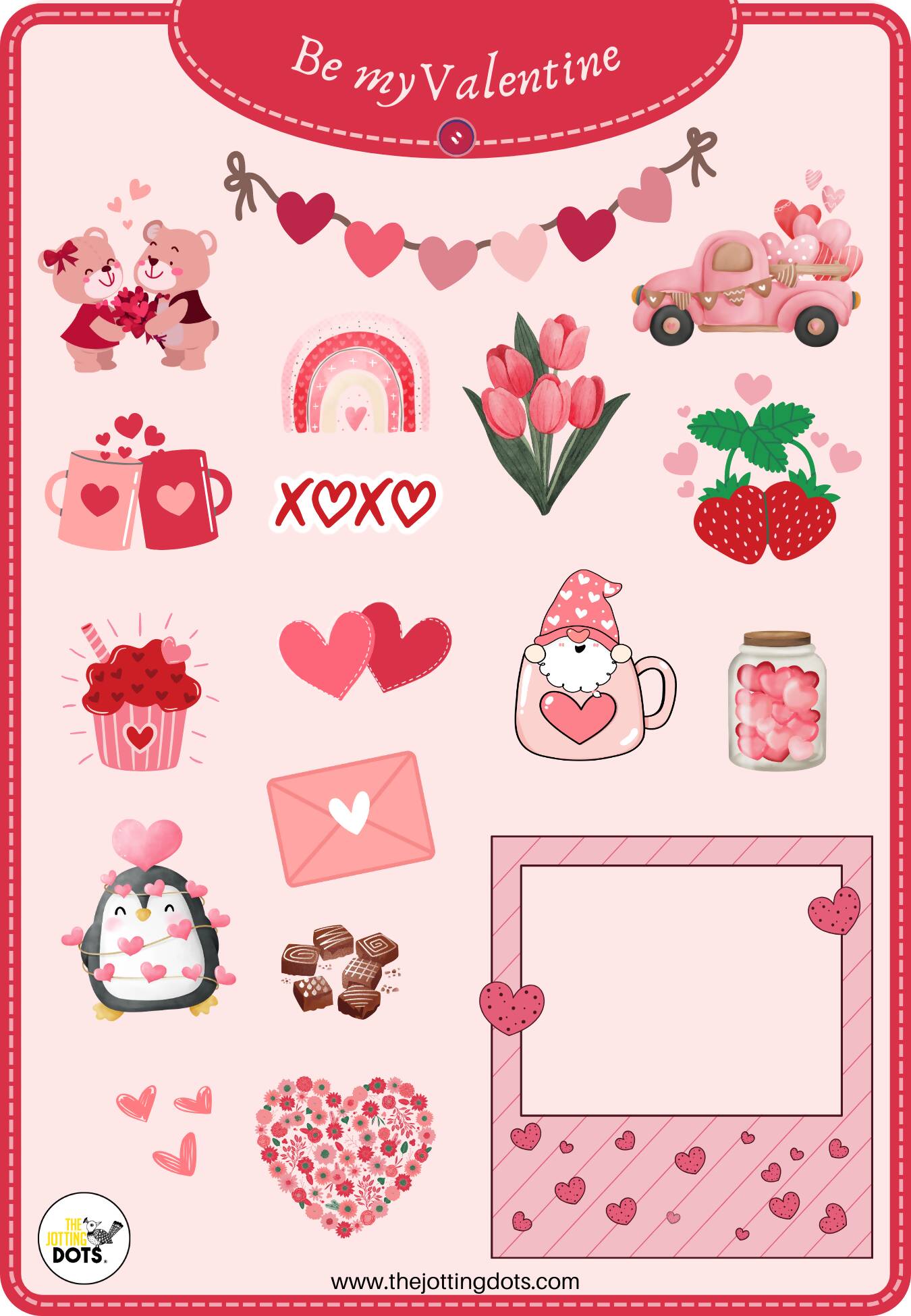 Be my Valentine Sticker Sheets