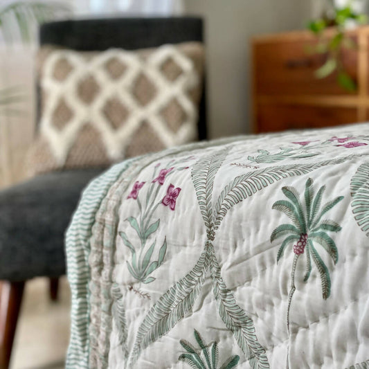 Emerald Green Jaal Quilt