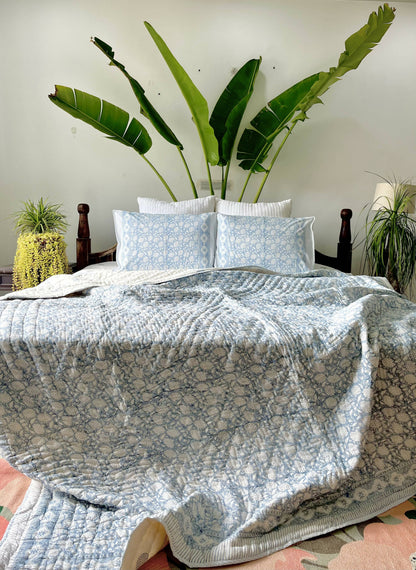 Aasma Hand Block Printed Cotton Bedding Set