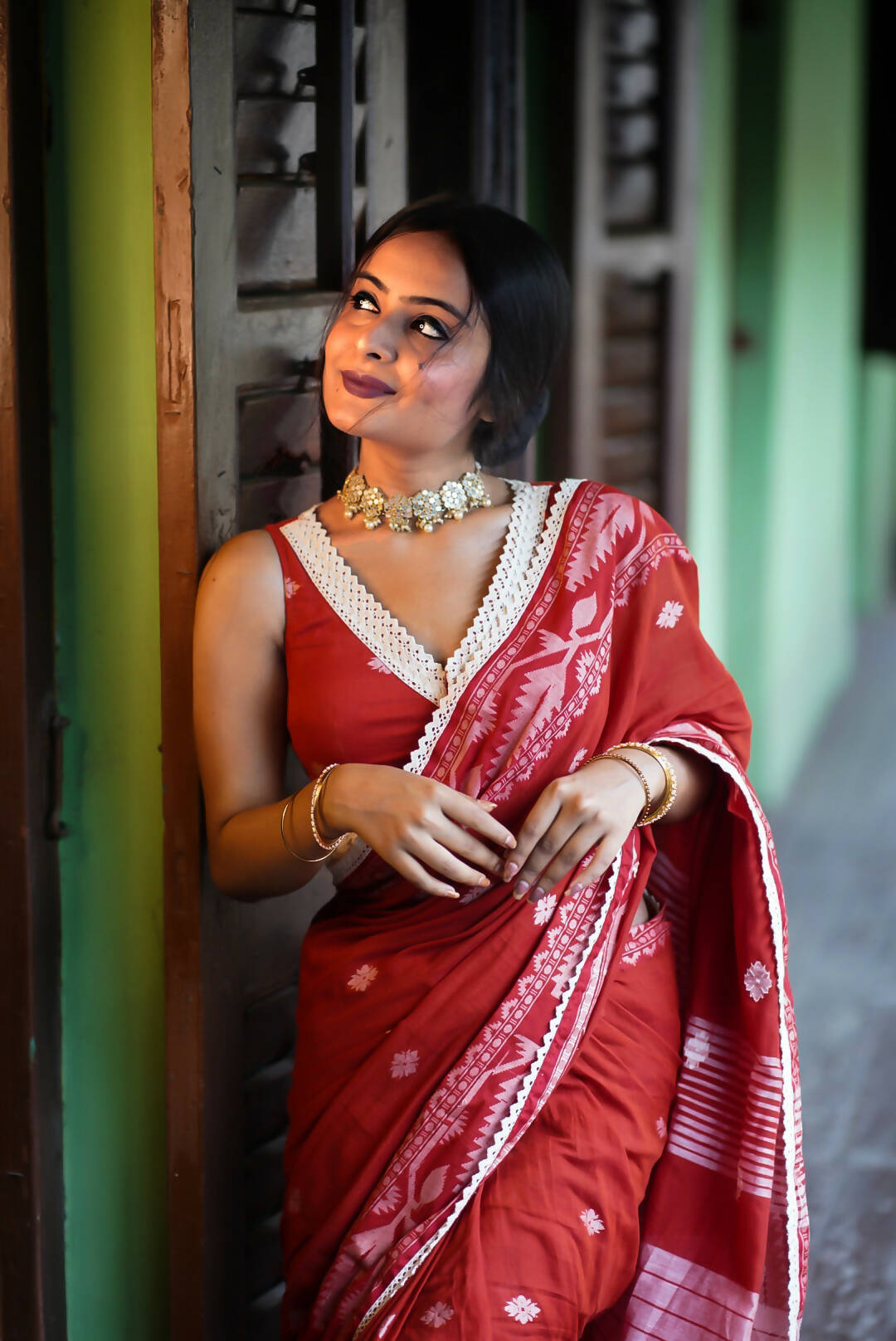 The First Rust Love Saree – Local Nation