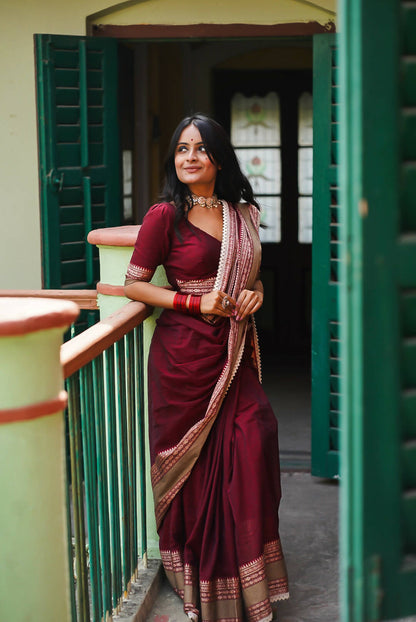 Joyful Maroon Blouse