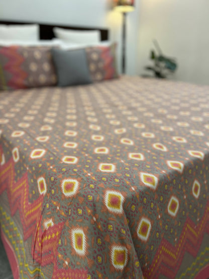 Sunset Glow Cotton Bedsheet