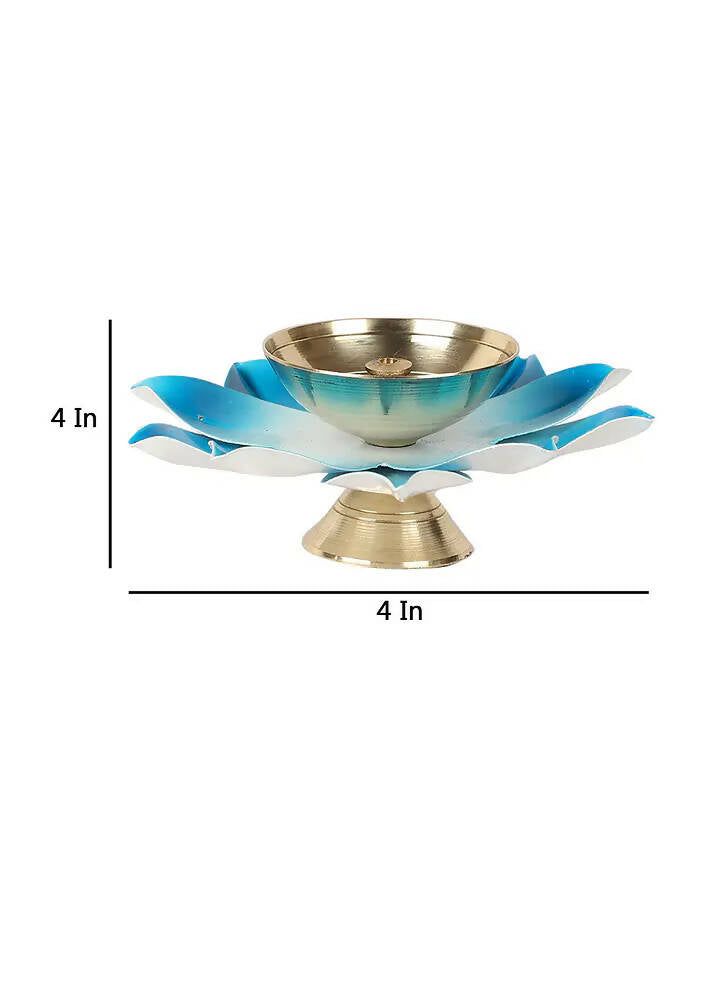 Brass Colored Diya - Set of 4