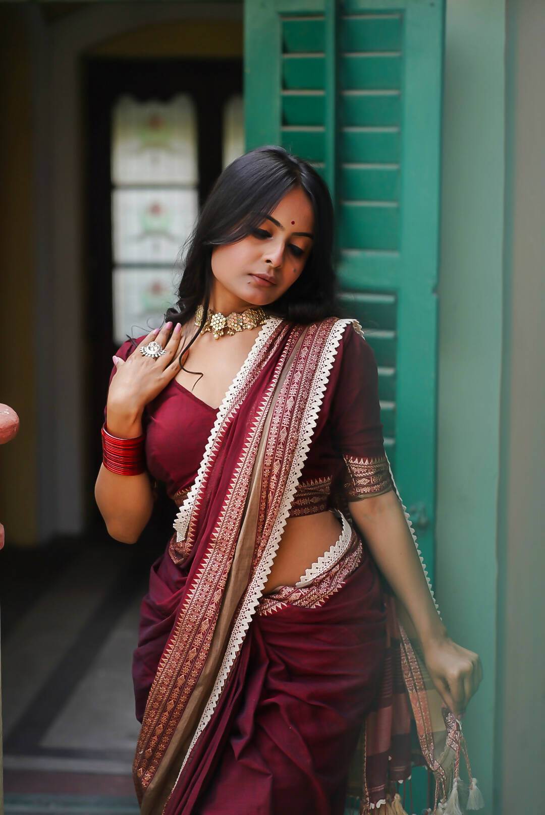 Joyful Maroon Blouse