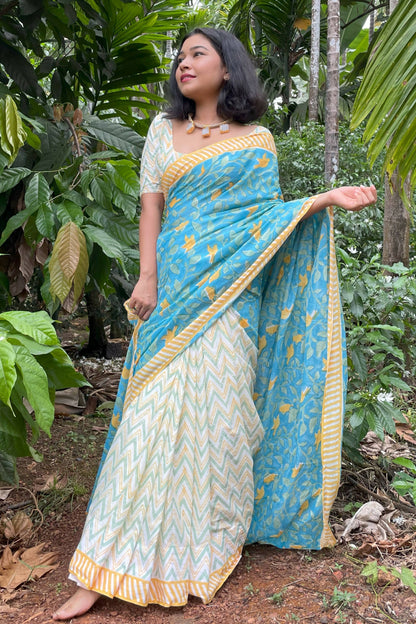 Bulbul Printed Mul Cotton Saree