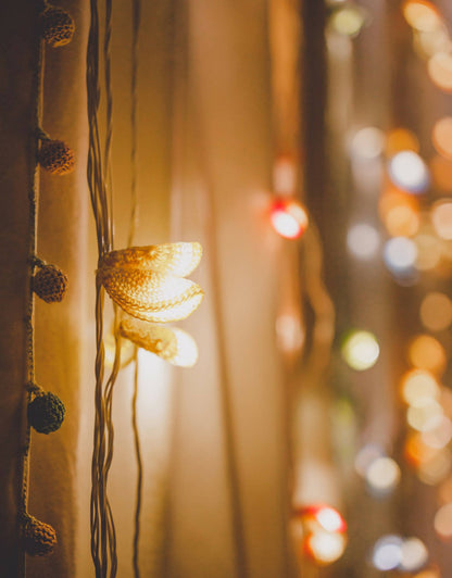 LED String Lights Yellow Lily Bougainvillea