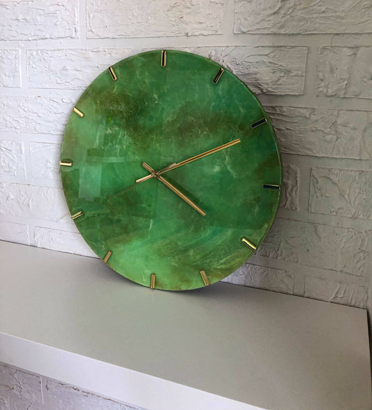 Jade Marble Clock