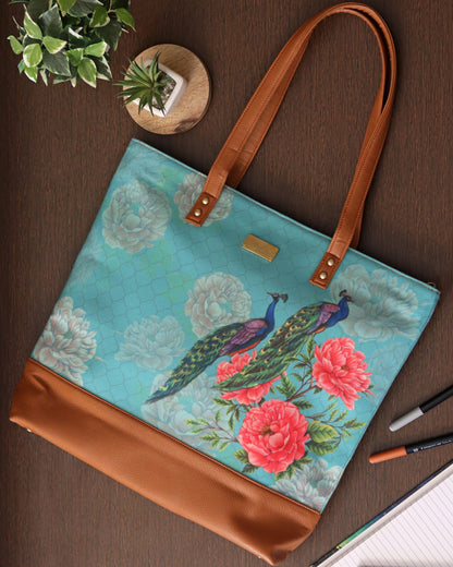 Flower & Bird Tote Bag