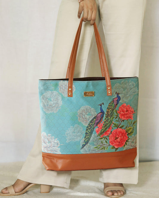 Flower & Bird Tote Bag