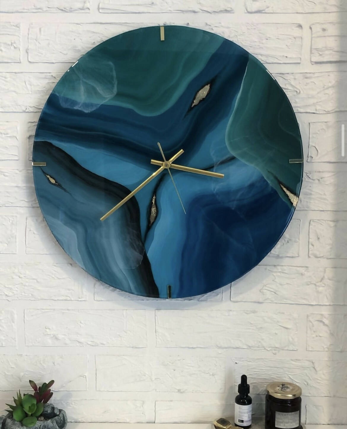 Blue Agate Clock