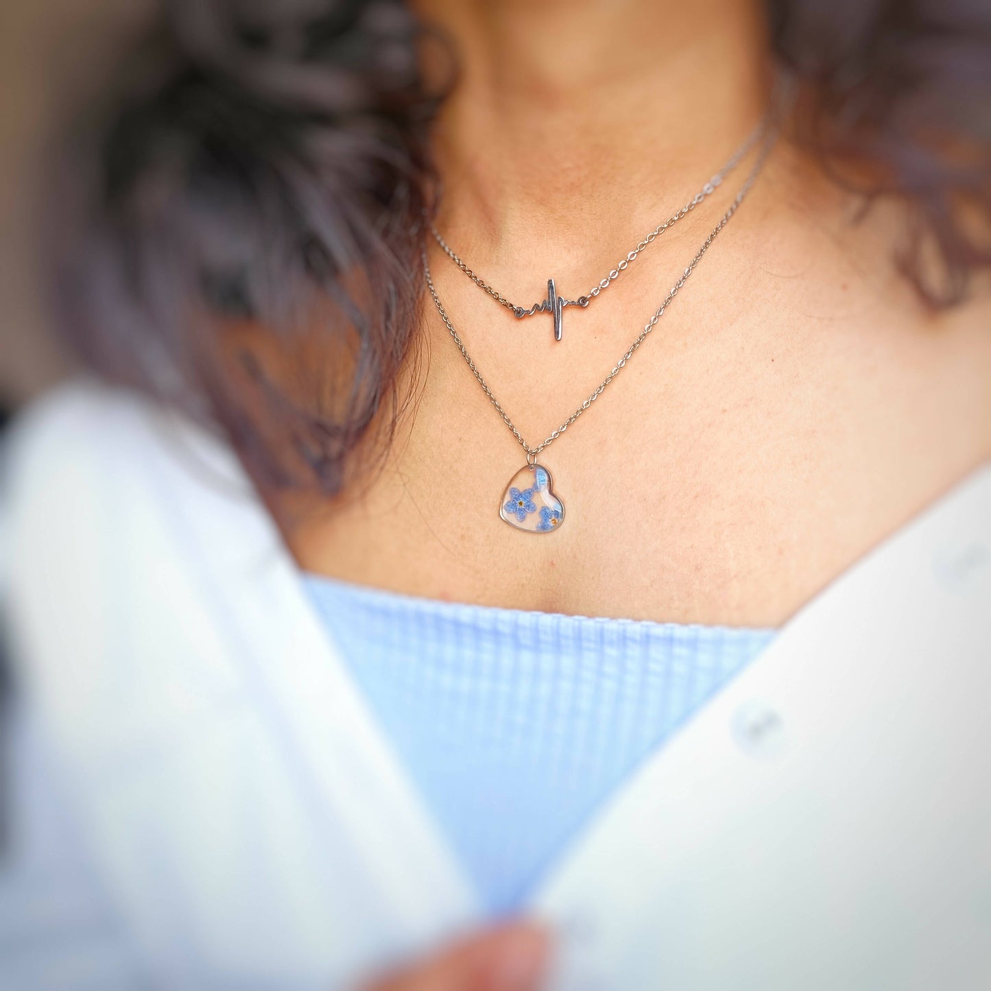 Love Blue Pendant Necklace