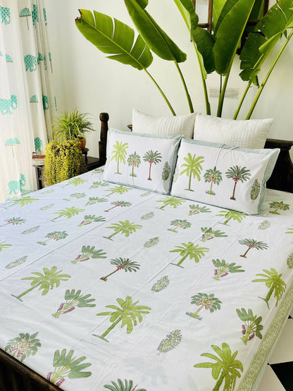 Mugal Bagh Hand Block Printed Cotton Bedding Set