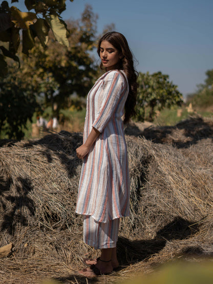 Sunkissed Coral Kurta Set