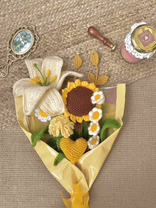 Crochet Sunshine Flower Bouqet