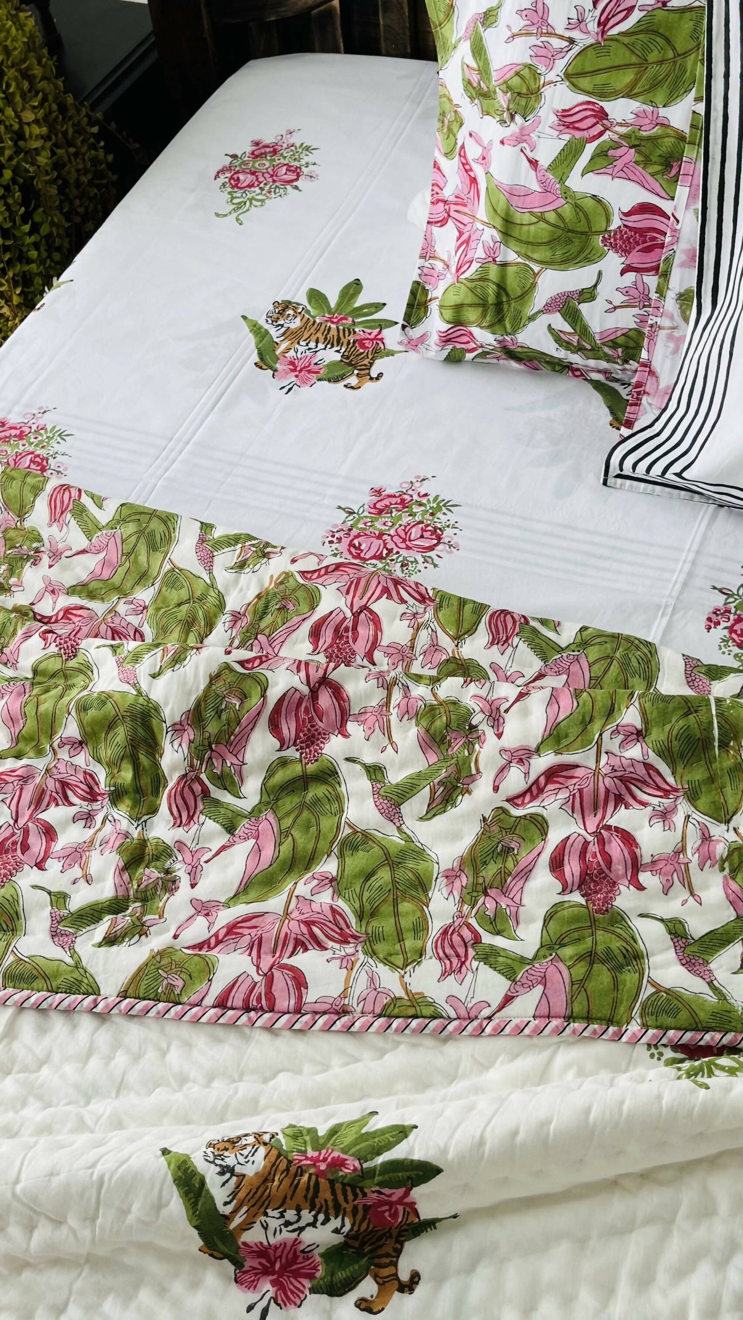 Sherni Hand Block Printed Cotton Bedding Set