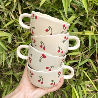 Cherry Mugs (Set of 2)