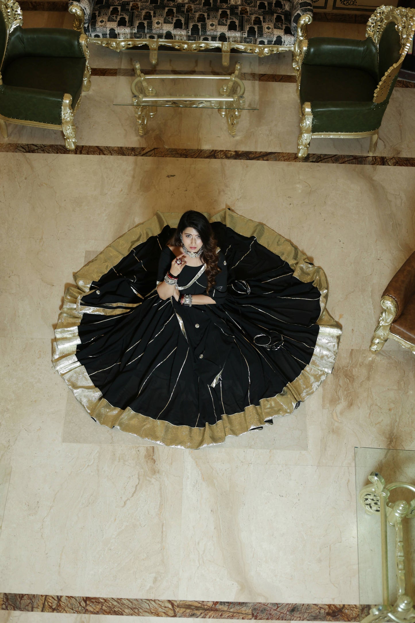 Maithili Black Lehenga