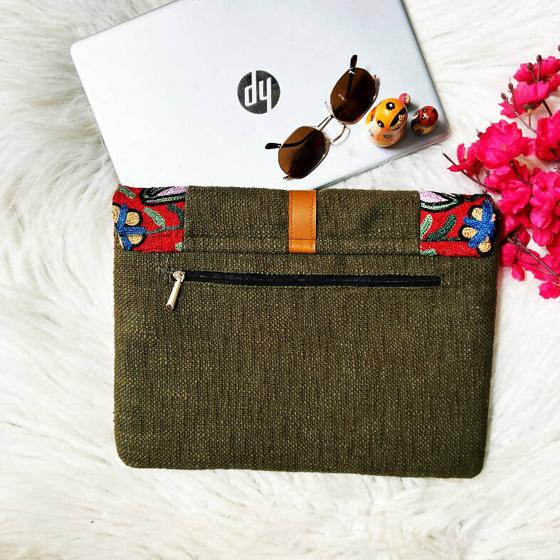 Tulip Olive Green Laptop Sleeves