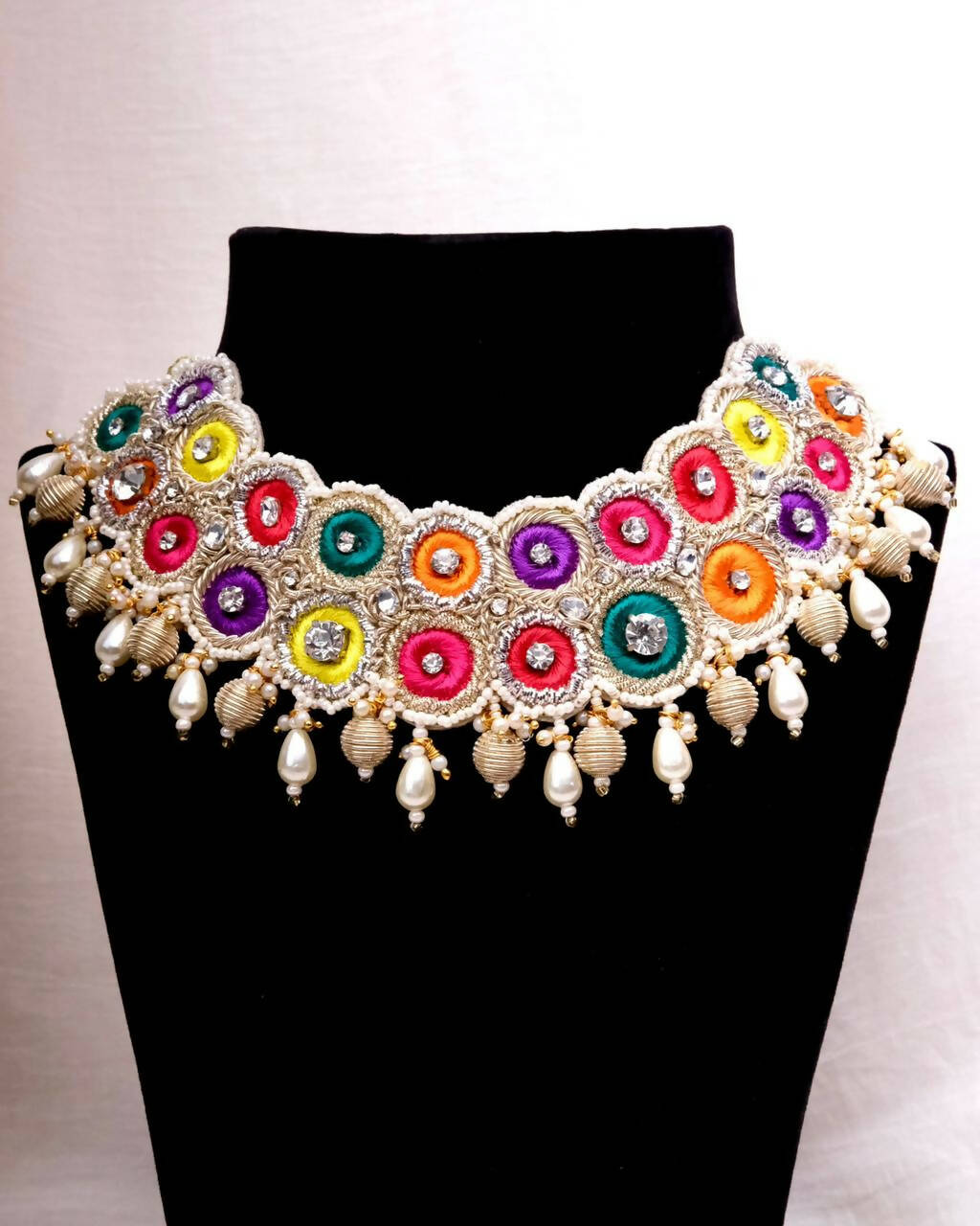 Rangeela Choker Set With Choker Earrings and Mang Tikka