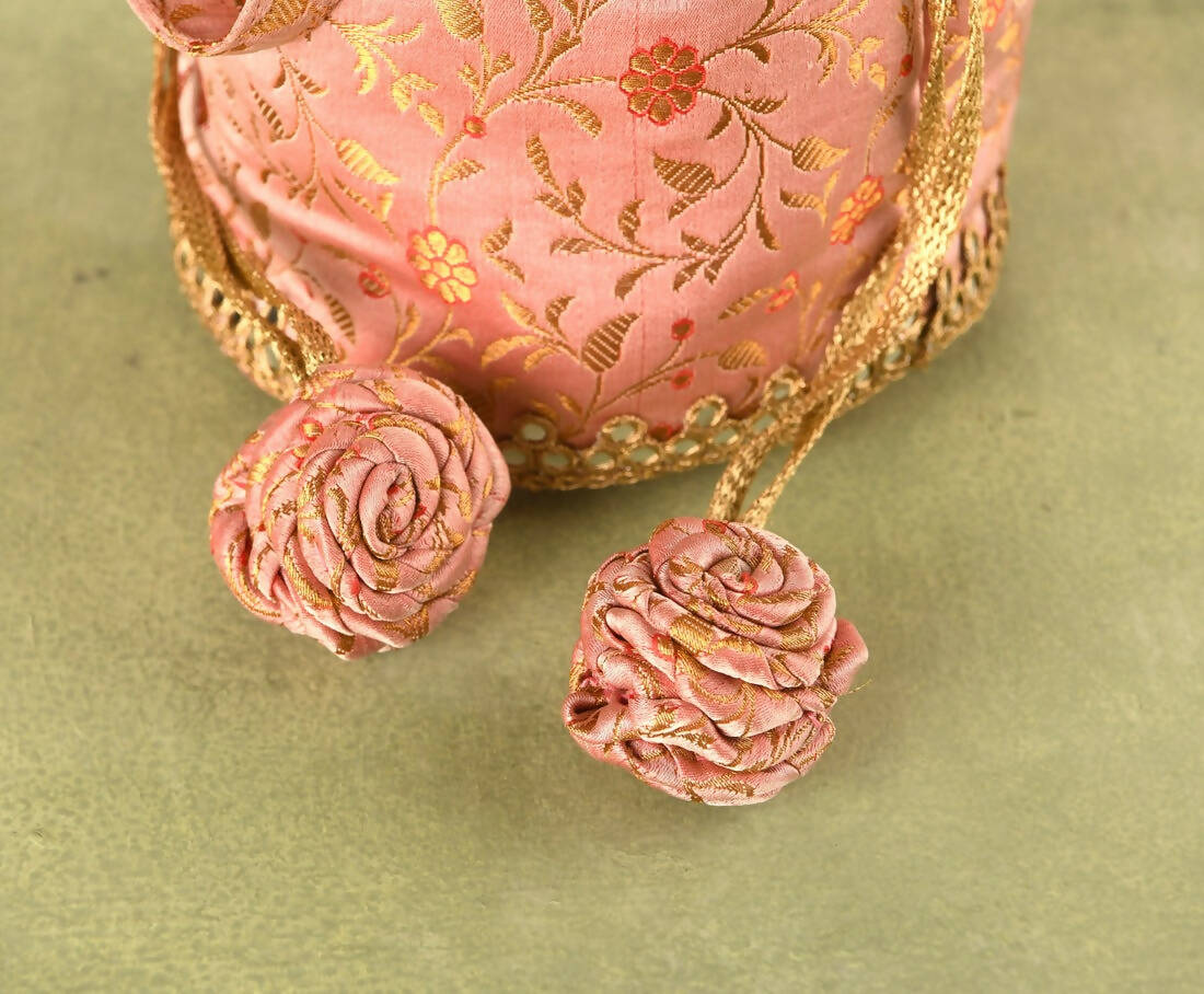 Floral Silk Potli