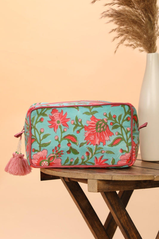 Roze Pouch - Block Printed