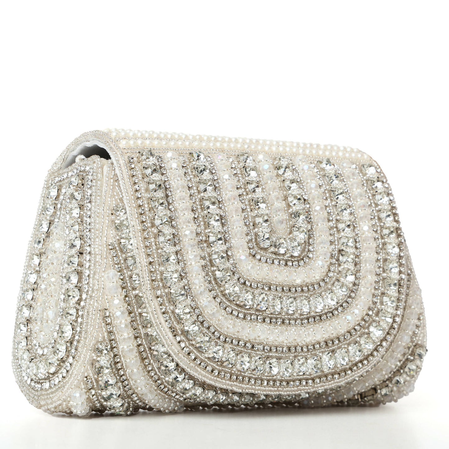 Silver Studded Flap Bag: Timeless Elegance